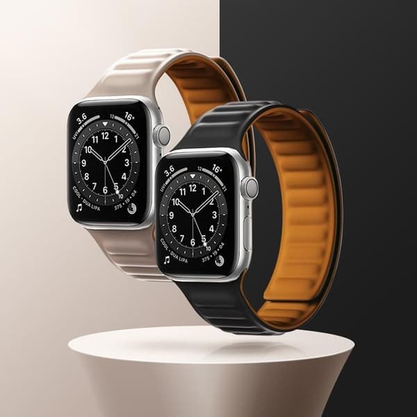 Apple Watch 7/8 (41mm) Armband Magnetic Strap - Svart Svart