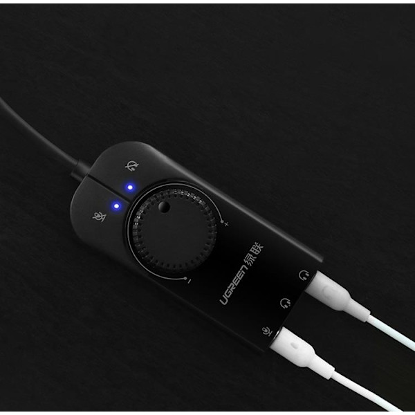 Ugreen External USB Adapter 3.5 mm Mini Jack - Svart