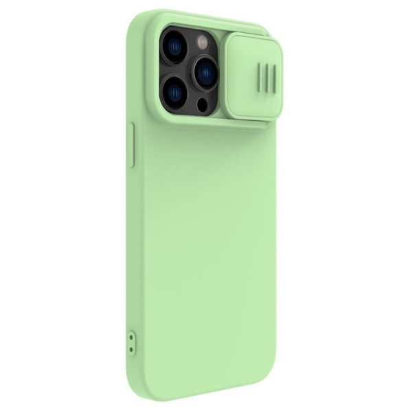 Nillkin iPhone 14 Pro Skal CamShield Silky Silicone - Grön