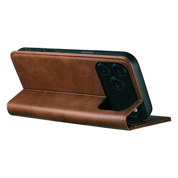 SUTENI iPhone 17 Pro Max Plånboksfodral Konstläder - Brun Brun
