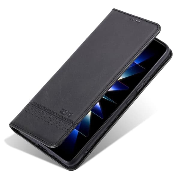 AZNS Samsung Galaxy S24 FE Plånboksfodral Konstläder - Svart