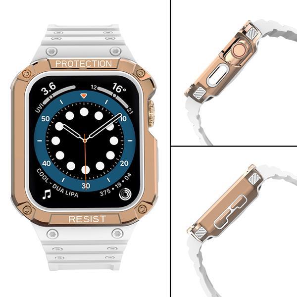 Armbånd, der er kompatibelt med Apple Watch 7/6/5/4/3/2/SE (42/44/45 mm) White