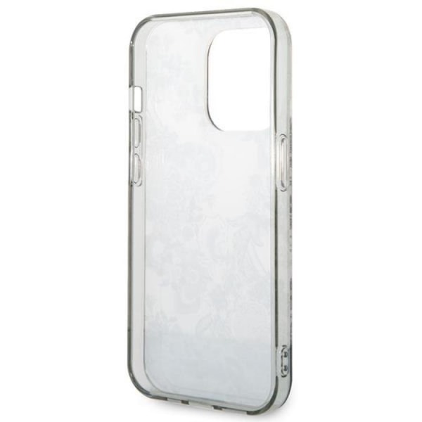 GUESS iPhone 14 Pro Case Posliinikokoelma - harmaa