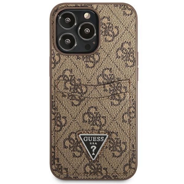 Guess iPhone 13 Pro Skal Kortholder 4G Triangle Logo - Brun