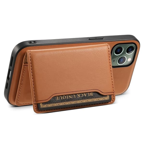DENIOR Mobilskal till iPhone 11 Pro PU Läder + PC + TPU Khaki