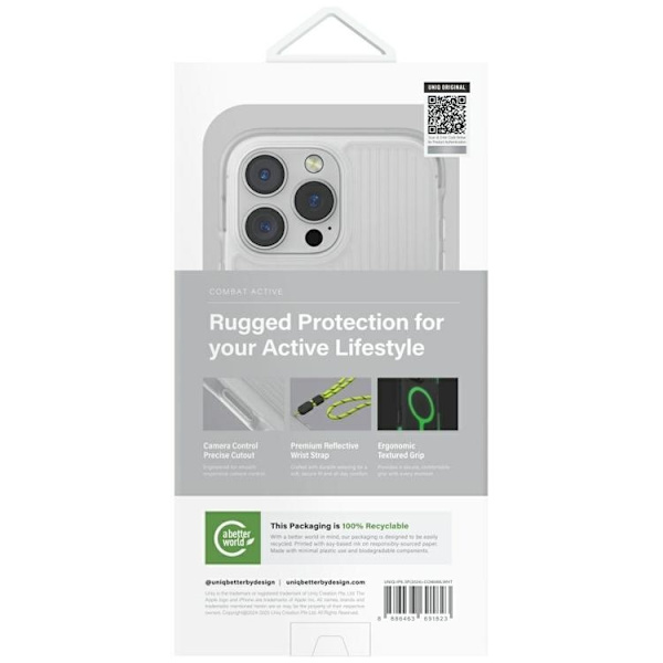 UNIQ Mobilskal till iPhone 16 Pro MagSafe Combat Active - Vit Vit