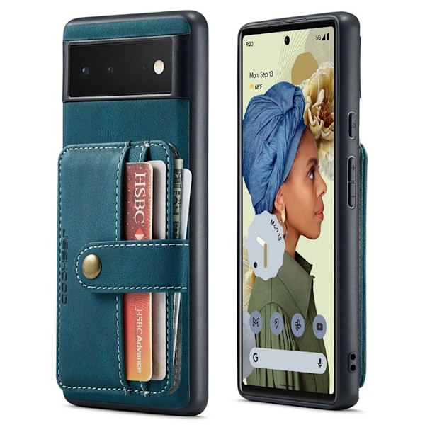 JEEHOOD Google Pixel 7 Skal Korthållare RFID - Blå