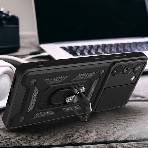 Mobilskal till Galaxy S23 Plus Hybrid Armor Camshield - Röd Röd