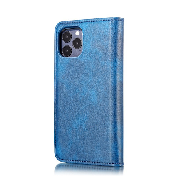 DG.MING 2-in-1 Plånboksfodral i Äkta läderför iPhone 12 Pro Max - Blå