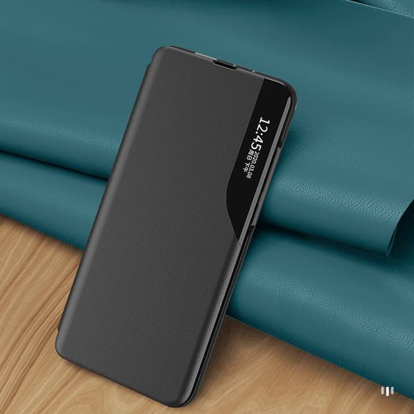 Galaxy S25 Plus Etui Eco Læder View med Flap - Blå Blå