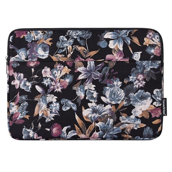 CANVASARTISAN Datorfodral 13'' Watercolor Flower Pattern H2-11 Svart