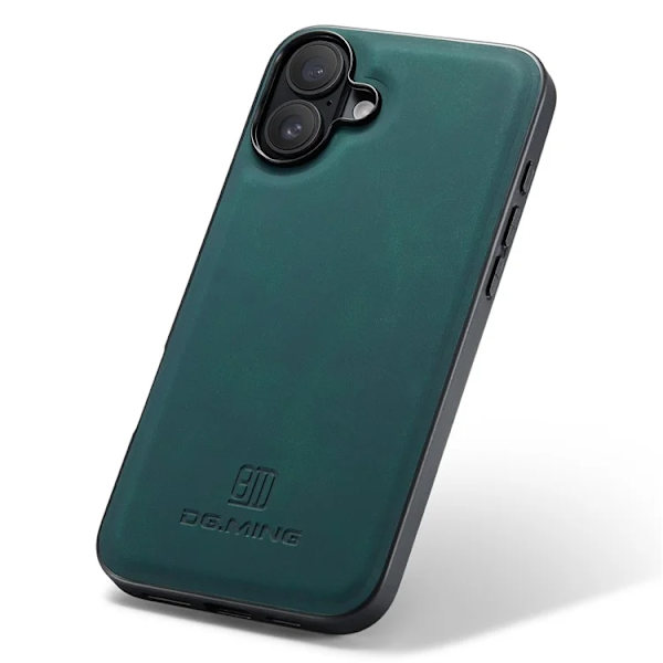 DG.MING Mobilskal till iPhone 16 Plus Hybrid Läder - Grön Grön