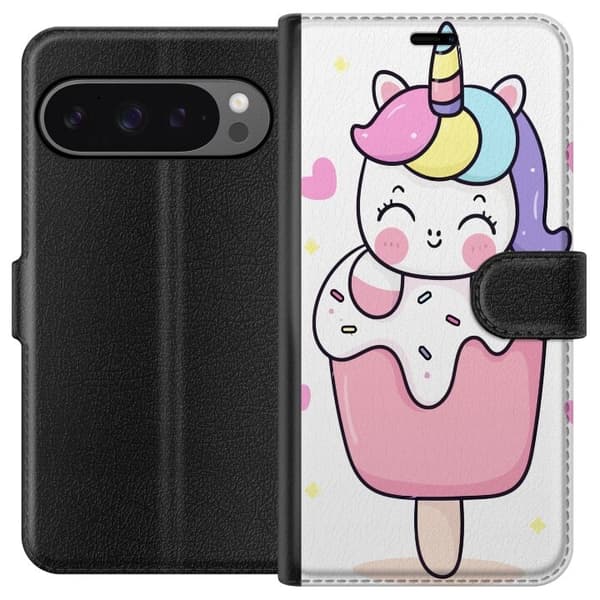 Plånboksfodral till Google Pixel 9 Pro XL med Glad enhörning