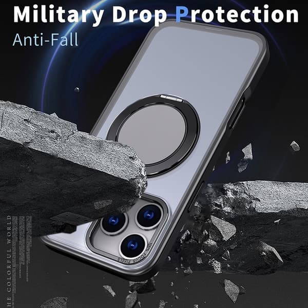 Mobilskal till iPhone 17 Pro MagSafe TPU+PC Kickstand - Svart Svart