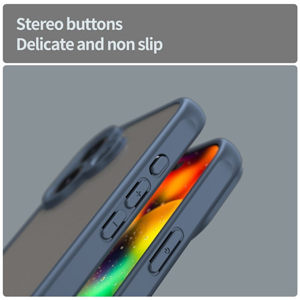 Mobilskal till iPhone 17 Frostade krockkuddar Drop Proof - Blå Blå