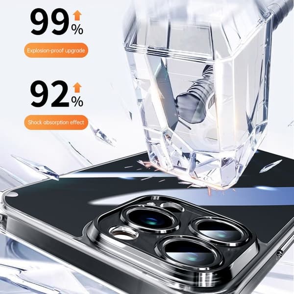 SULADA Mobilskal till iPhone 15 Pro TPU + Härdat Glas Svart