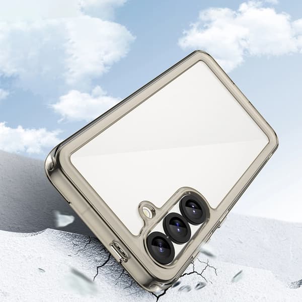 Mobilskal till Galaxy S25 Edge Outer Space - Transparent/Svart Transparent