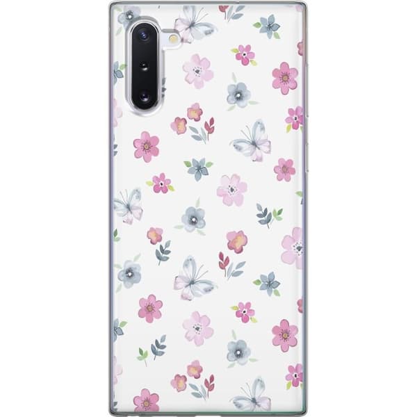 Mobilcover til Samsung Galaxy Note10 med Blomster og sommerfugle