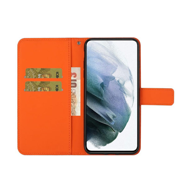 Plånboksfodral för Samsung Galaxy S26 Plus Konstläder - Orange