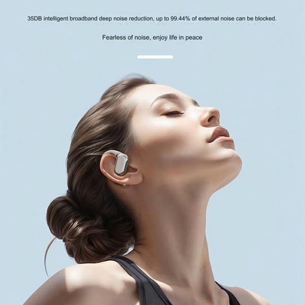 Trådlösa Bluetooth Hörlurar med Skärmvisning On-Ear Smart Q18 - Vit Vit