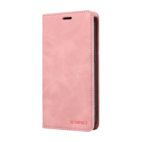 BETOPNICE 003 iPhone 16e Plånboksfodral Konstläder - Rosa