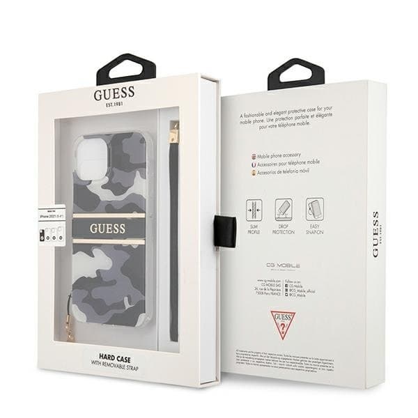 Guess Camo Strap Collection Skal iPhone 13 - Musta Black
