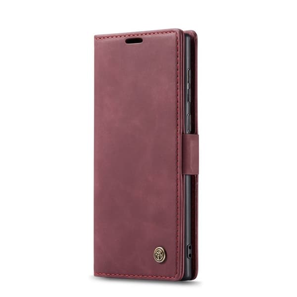 CASEME 013 Series Plånboksfodral för Samsung Galaxy Note20 - Vinröd