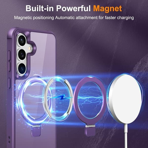 Mobilskal för Samsung Galaxy S26 Plus Magnetiskt Ringhållare TPU + PC - Lila