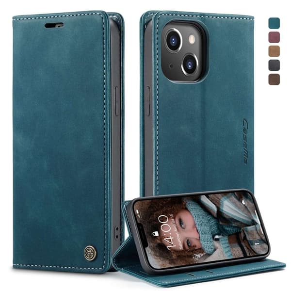 CASEME 013 Wallet Mobilskal för iPhone 13 6.1 tum - Blå