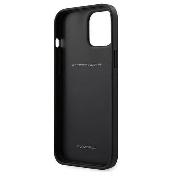 Ferrari Case iPhone 12 Pro Max Cover Perforeret - Sort Black