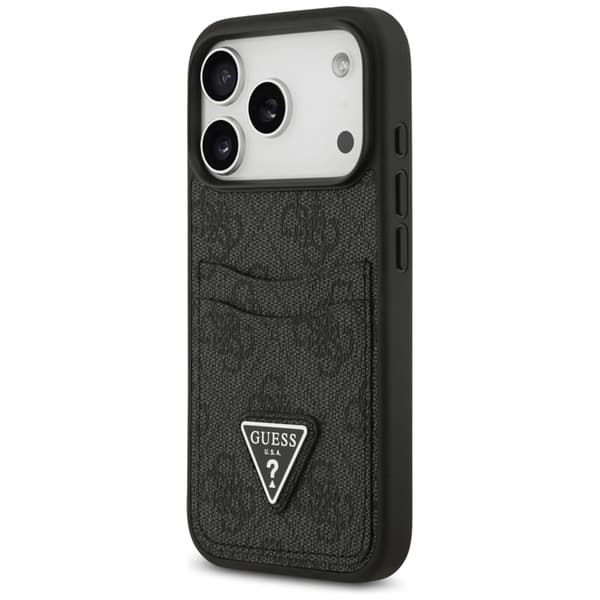 Guess Mobilskal till iPhone 17 Pro 4G Double Card Triangle Svart