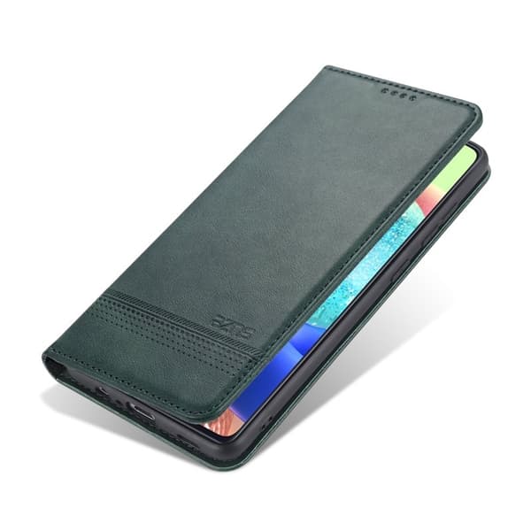 AZNS Design Plånboksfodral i Konstläder för Samsung Galaxy A72 - Grön