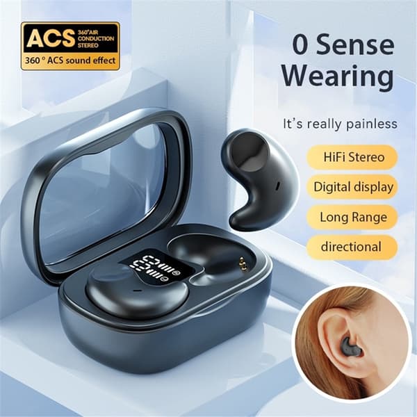 TWS Trådlösa Mini Bluetooth-Hörlurar In-ear Sleep M51 - Vit Vit
