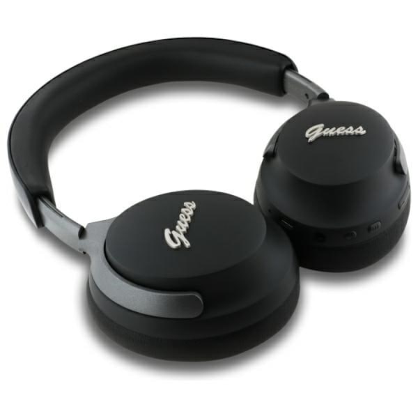 Guess Bluetooth On-Ear ANC Hörlurar Metal Script Logo - Svart Black