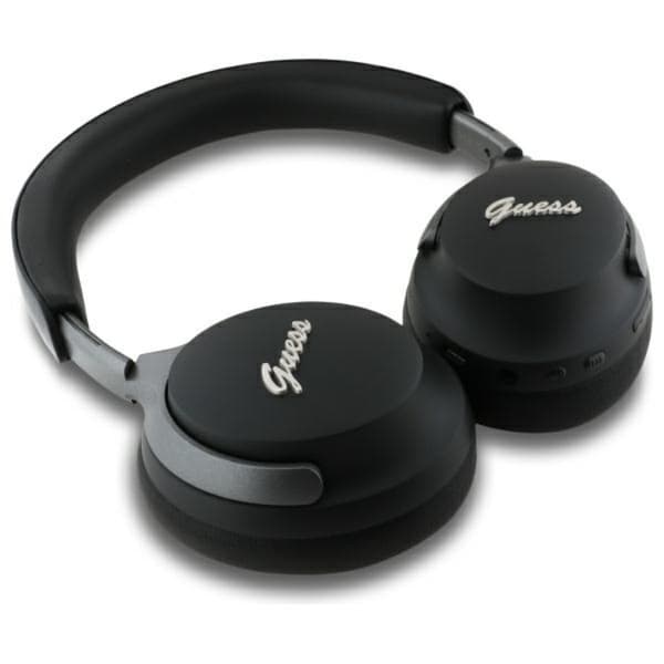 Guess Bluetooth On-Ear ANC Hovedtelefoner Metal Script Logo - Sort Black