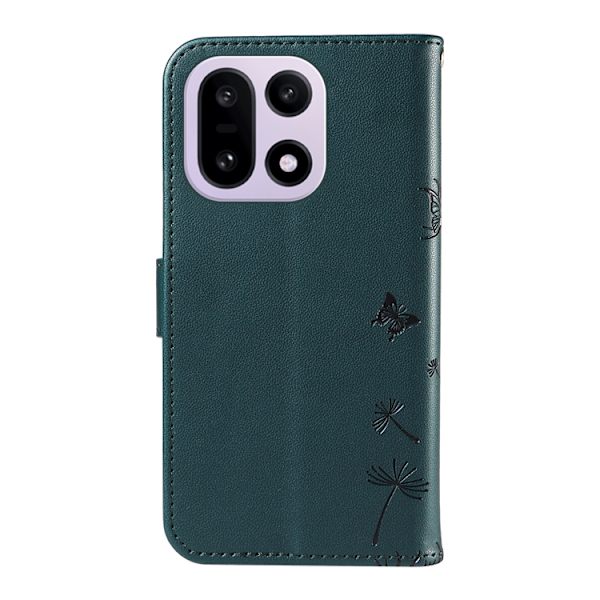 OnePlus 15 Plånboksfodral Dandelion Imprint Konstläder Blå