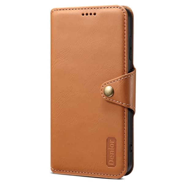 DENIOR Samsung Galaxy S24 Plus Plånboksfodral Konstläder Khaki