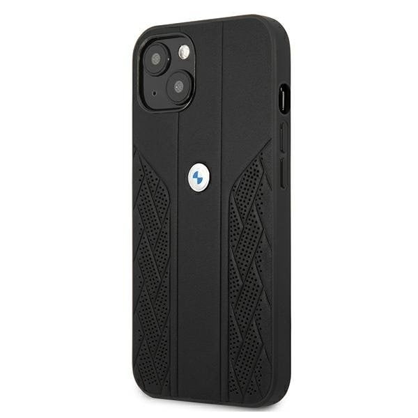 BMW Läder Curve Perforate Skal iPhone 13 Mini - Svart Svart