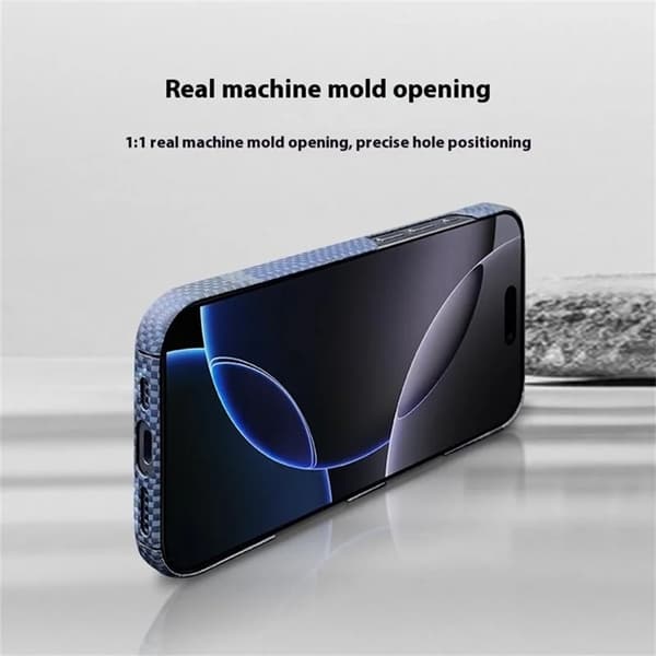 Mobilskal till iPhone 16 Pro Magsafe Aramid Fiber - Moon Blå