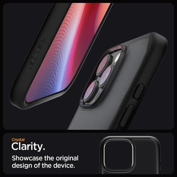 Spigen Telefontaske til iPhone 16 Pro Max Ultra Hybrid - Frost Sort Svart