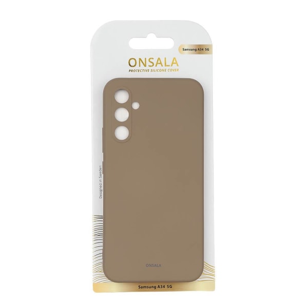 ONSALA Galaxy A34 5G Skal Silikon - Beige