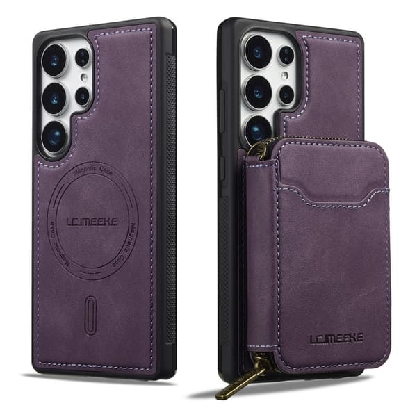 LC.IMEEKE L6 Samsung Galaxy S25 Ultra Plånboksfodral Konstläder - Lila