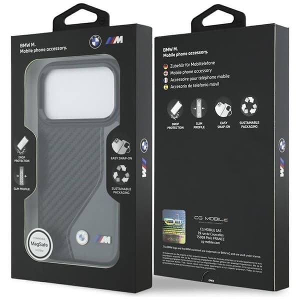 BMW Mobilskal till iPhone 17 Pro MagSafe M Carbon Logo - Anthracite Svart