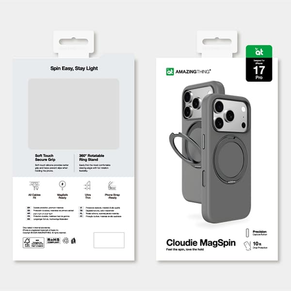 AmazingThing Mobilskal till iPhone 17 Pro MagSafe Cloudie - Grå Grå