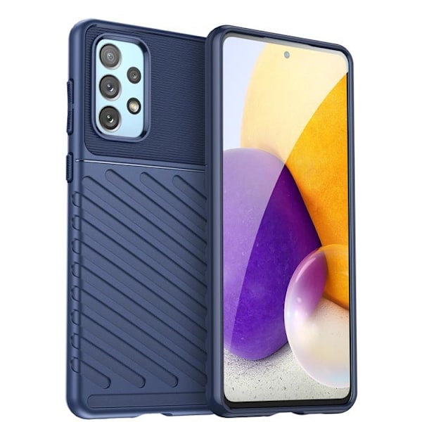 Galaxy A73 Thunder Flexible Skal - Blå