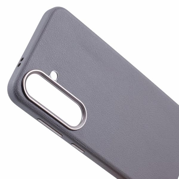 X-LEVEL Mobilskal till Samsung Galaxy S24+ Slim PU Läder + Hård PC Grå