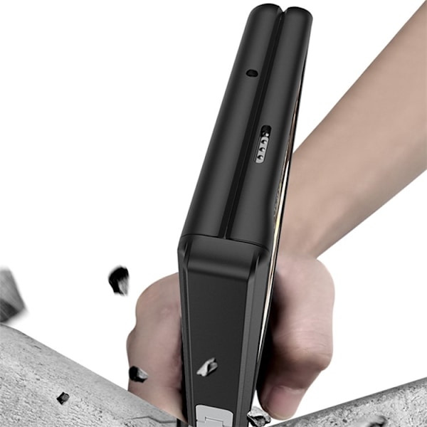 Google Pixel Fold Mobilskal Korthållare Kickstand - Carbon Svart