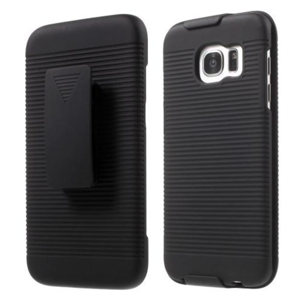 Bæltetaske / Cover til Samsung Galaxy S7 Edge - Sort Black