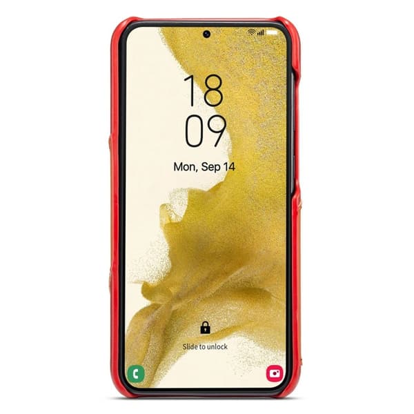 FIERRE SHANN Mobilskal till Samsung Galaxy S23+ Äkta läder - Röd