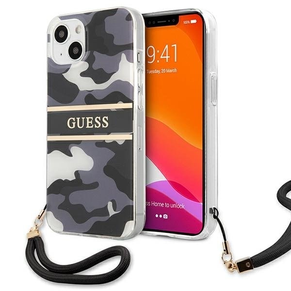 Guess Camo Strap Collection Skal iPhone 13 mini - Svart Svart